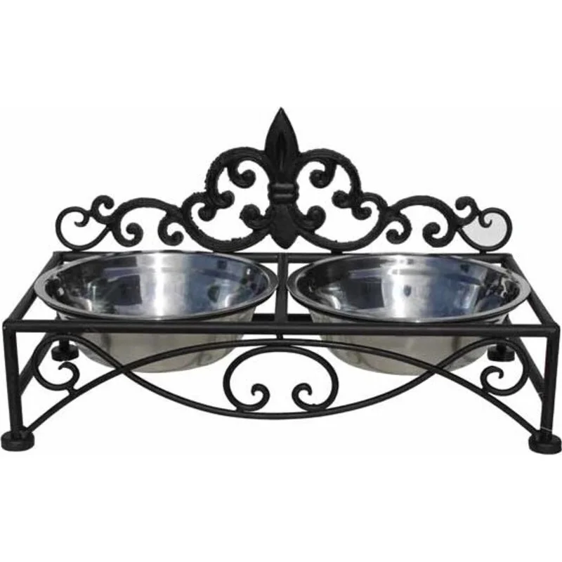 - ​​Christmas pet Christmas clothingFIDO Dog Bowls and Metal stand - Victorian Style