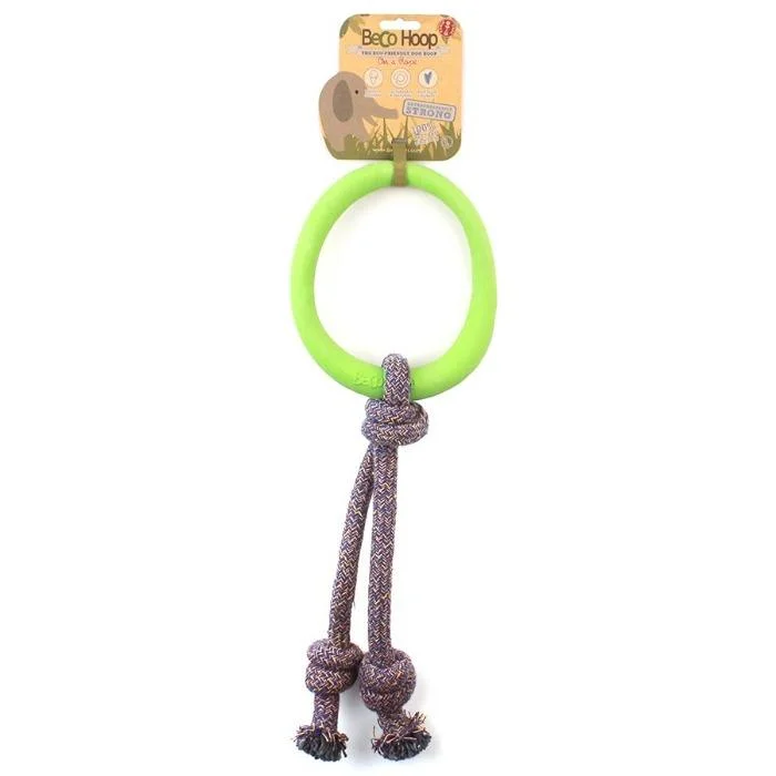 - Environmentally friendly pet toy recommendationsBeco - Hoop on Rope Dog Toy - Green