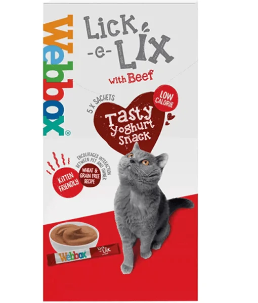    - Grain-free cat food recommendations  Webbox Lick -e- Lix with beef 75g