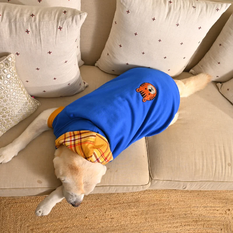 - Pet tear stain cleaning wipesPoochMate Cobalt Tiger Dog Sweatshirt