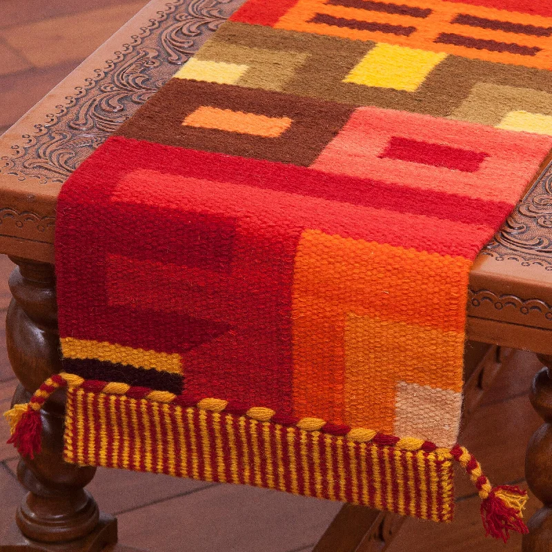 - Cat hair ball removal and hair removal creamBeauty in Asymmetry Handwoven Colorful Wool Blend Table Runner from Peru