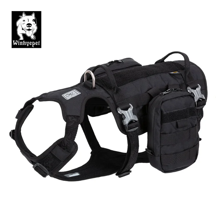 ---Whinhyepet Military Harness Black M