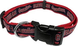  . **Pet collar with custom engraving**Cleveland Guardians Dog Collar