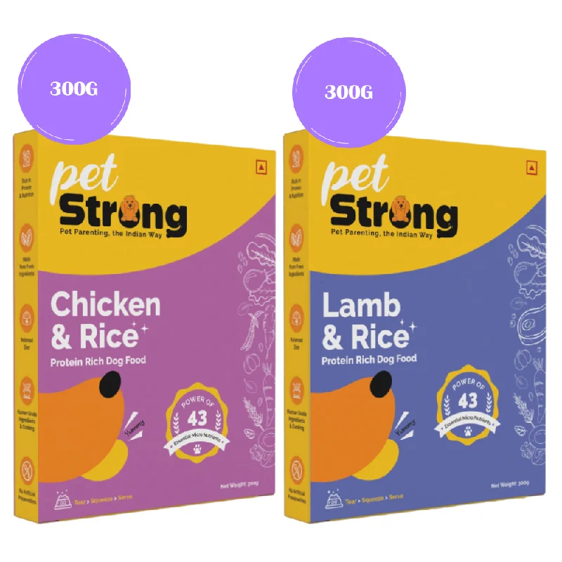 - Rabbit grass rack to prevent waste food boxPetStrong Chicken and Rice & Lamb and Rice Fresh Food for Dogs Combo