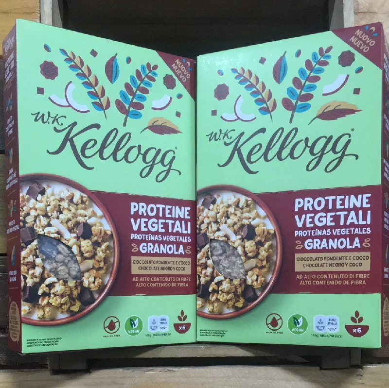 Pet Products2x Kellogg Plant Protein Granola Crunch Dark Chocolate & Coconut Cereal (2x300g)