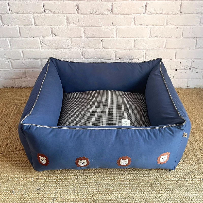 - Pet electric nail grinder silent modelPoochMate OAK 3.0 : Lion Pride Blue & Brown Bolster Dog Bed : Medium - Pet electric nail grinder silent modelPoochMate OAK 3.0 : Lion Pride Blue & Brown Bolster Dog Bed : Medium