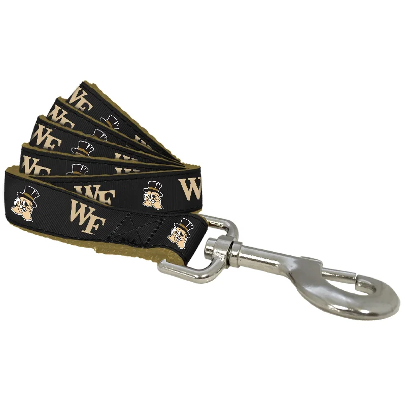  . **Dog collar is luminous and reflective**Wake Forest Demon Deacons Premium Dog Leash