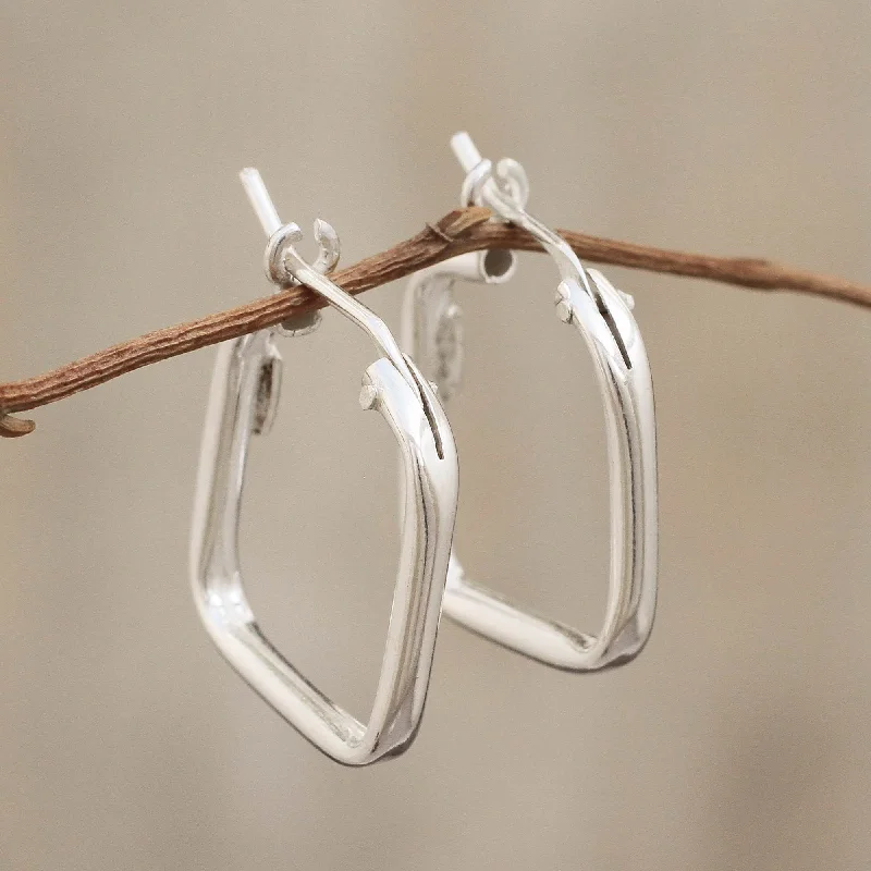 - Degradable pet feces bagGoddess of the Lakes Sterling Silver Squared Modern Hoop Earrings - Degradable pet feces bagGoddess of the Lakes Sterling Silver Squared Modern Hoop Earrings