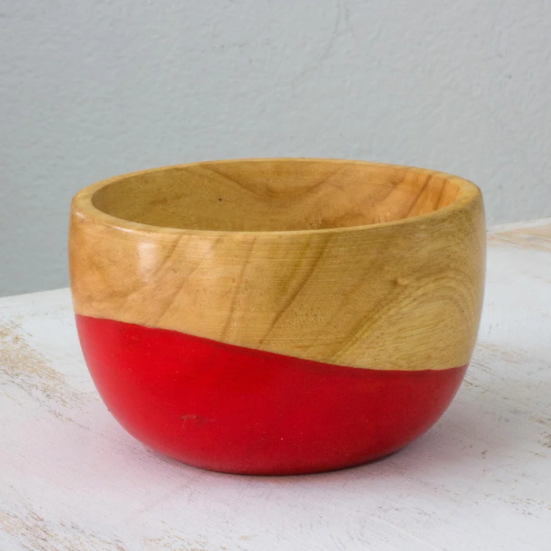 - Pet monitor with cameraSpicy Red Dip Painted Hand Carved Wood Bowl (Small)
