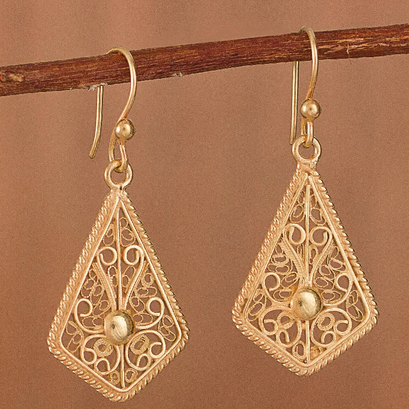 - Durable nylon dog leash wholesaleRoyal Scroll in Gold Gold-Plated Sterling Silver Filigree Kite Dangle Earrings