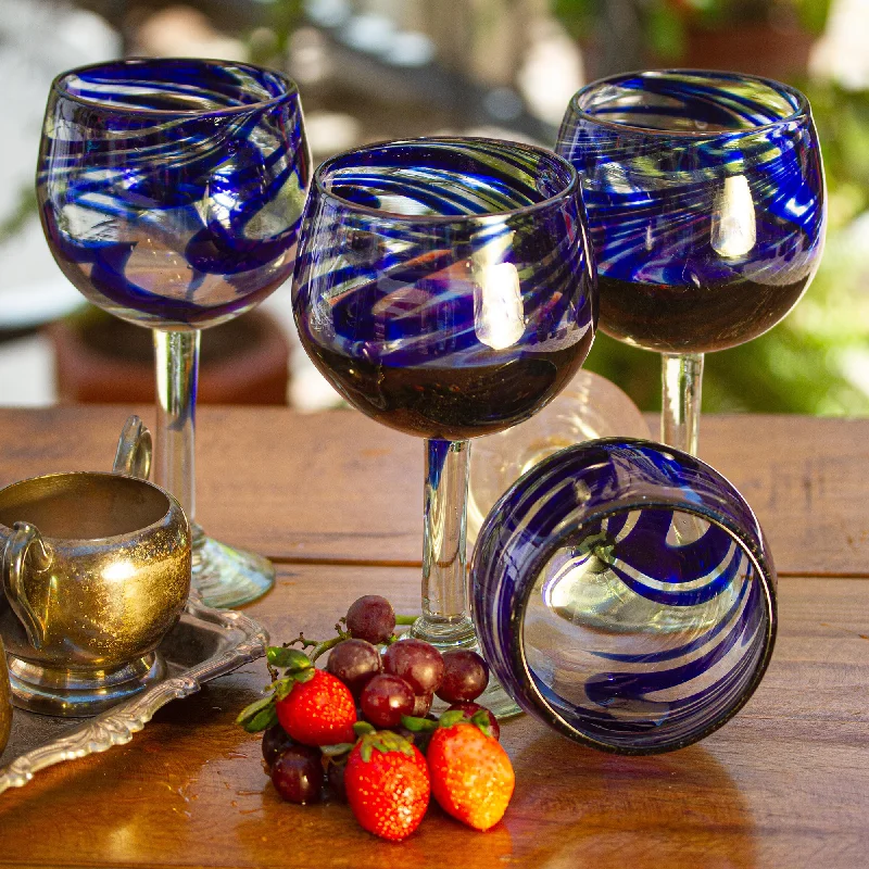 - Solid wood cat climbing frame customizedBlue Ribbon Handblown Recycled Glass Striped Wine Goblets Set of 6