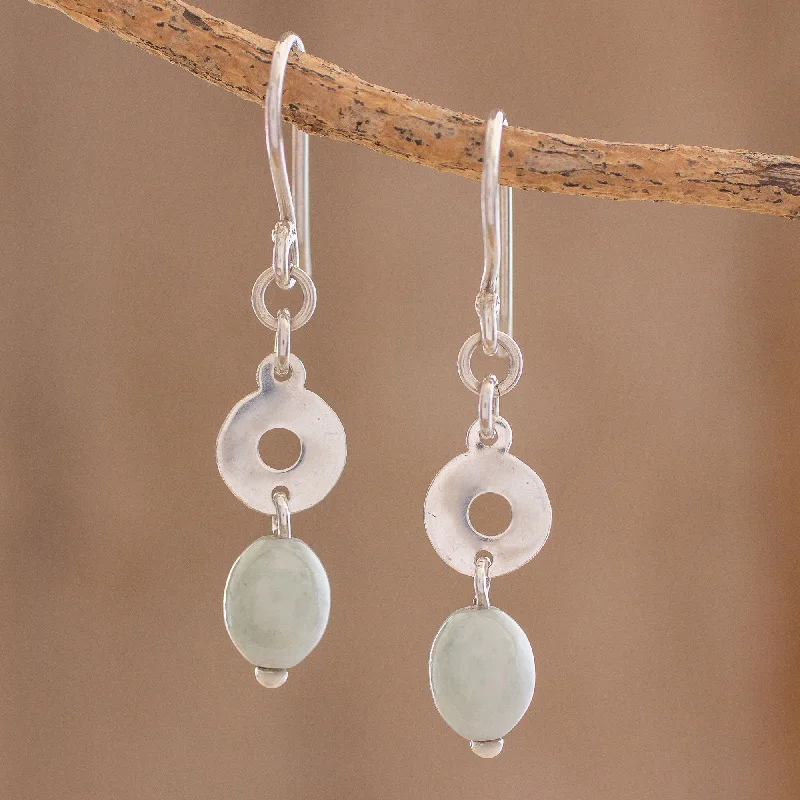 - Summer pet ice matAncestral Rings Circular Apple Green Jade Dangle Earrings from Guatemala