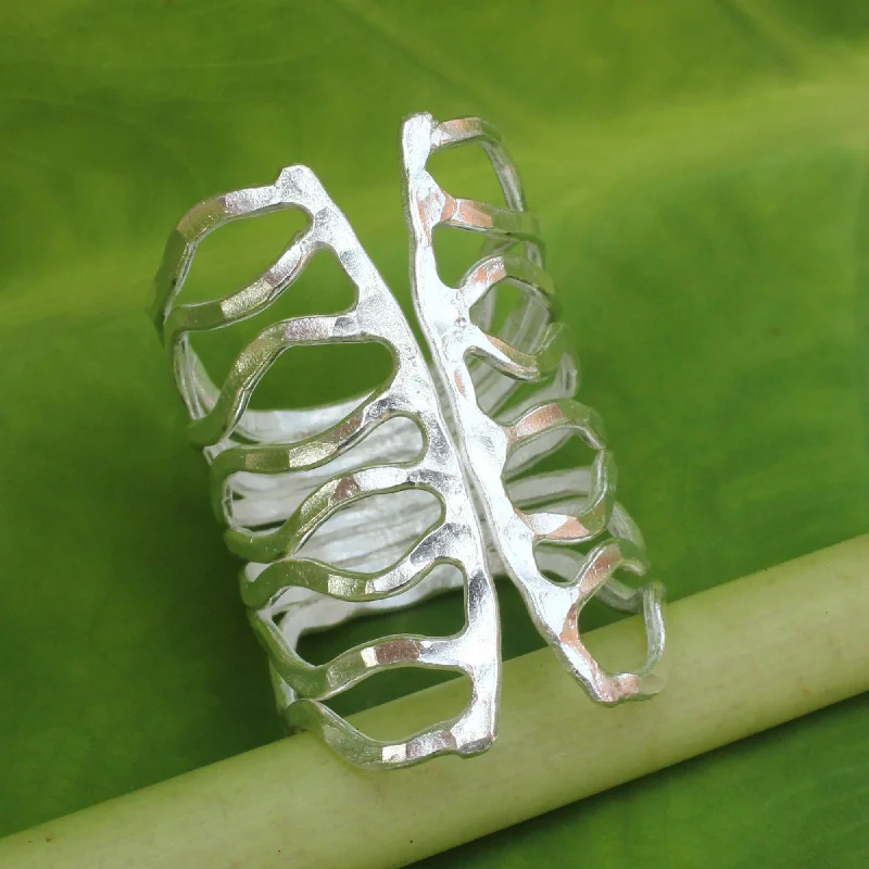 - Degradable pet feces bagMonarch Thai Hammered Silver Wrap Ring