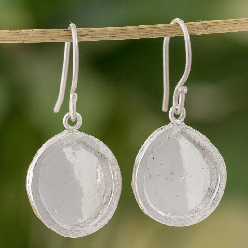 - Summer pet ice matShimmering Circles Combination Finish Fine Silver Shimmering Dangle Earrings