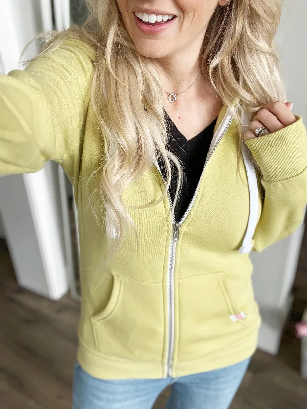 Go Crazy Full Zip Hoodie in Lemon Lime