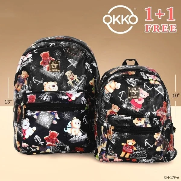 OKKO 2 Pieces Mochila Backpack for Teenagers 13 Inch and 10 Inch - GH-179-6