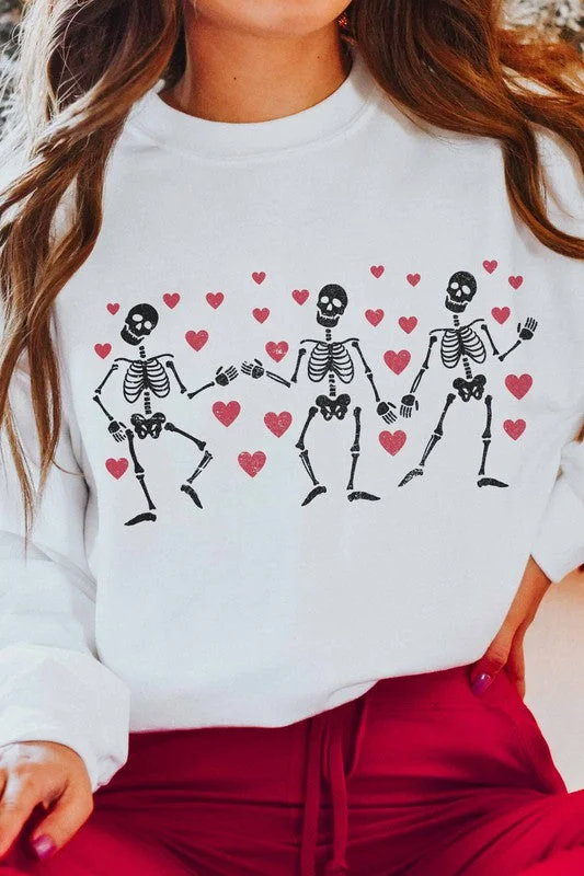 SKELETON VALENTINE SWEATSHIRT PLUS SIZE