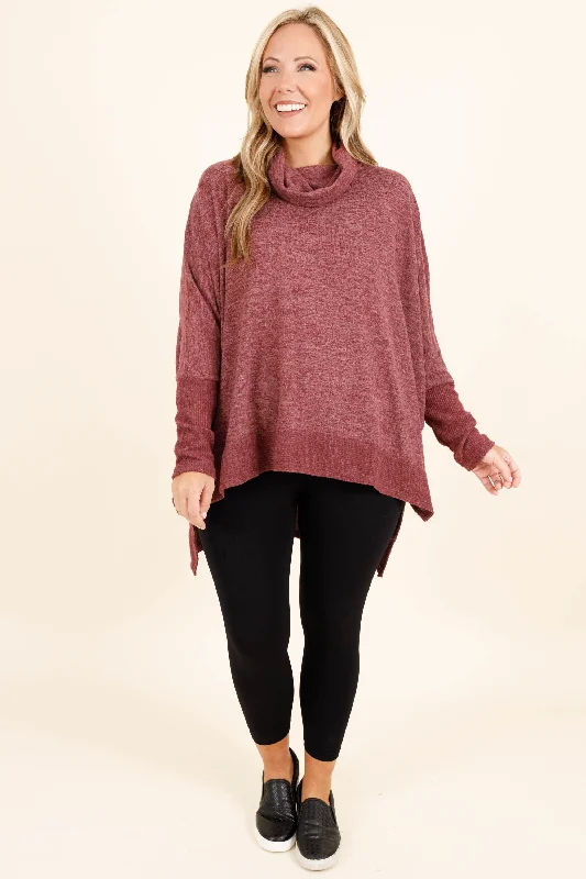 Who We Are Sweater, Dark Burgundy