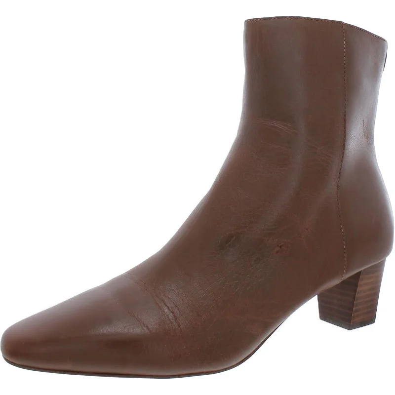 Willa Womens Leather Ankle Boots