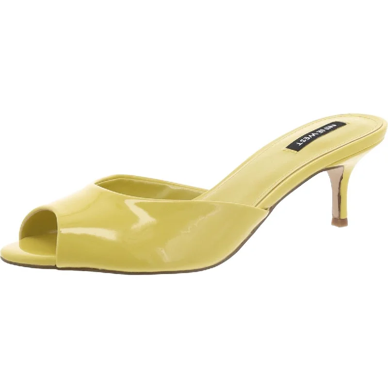 LUVLIE3 Womens Patent Leather Almond toe Heels