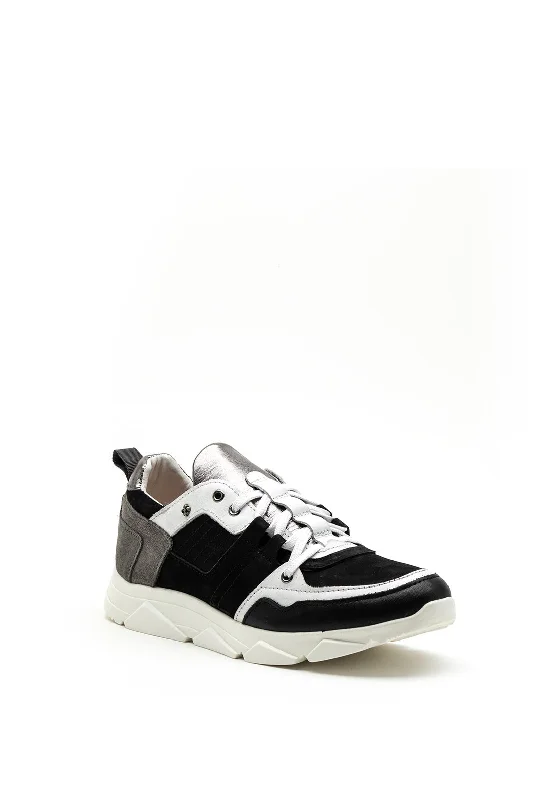 Amy Huberman Jeans Retro Colour Block Trainer, Black Multi