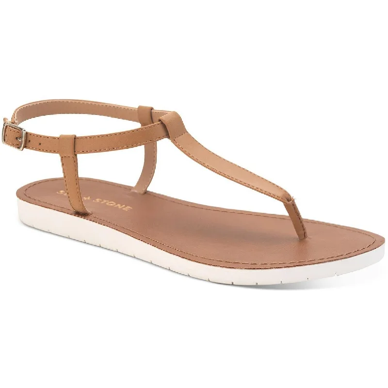 Sun + Stone Womens Kristi Buckle Summer Thong Sandals