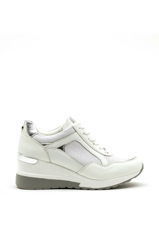 Tommy Bowe Womens Nathan Wedged Trainers, White