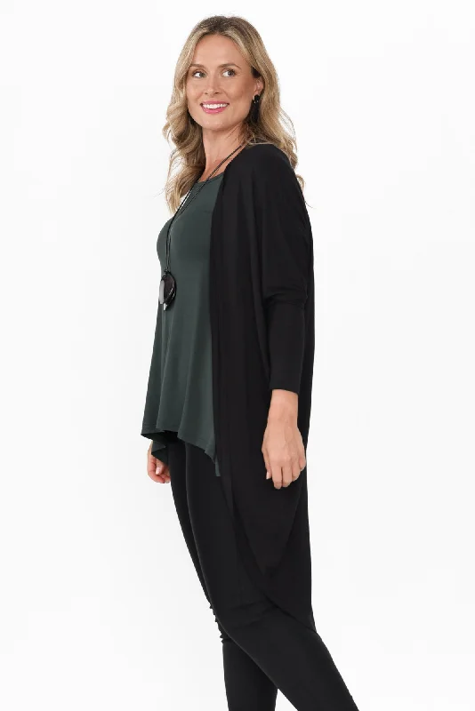 Aubrey Black Bamboo Cocoon Cardigan