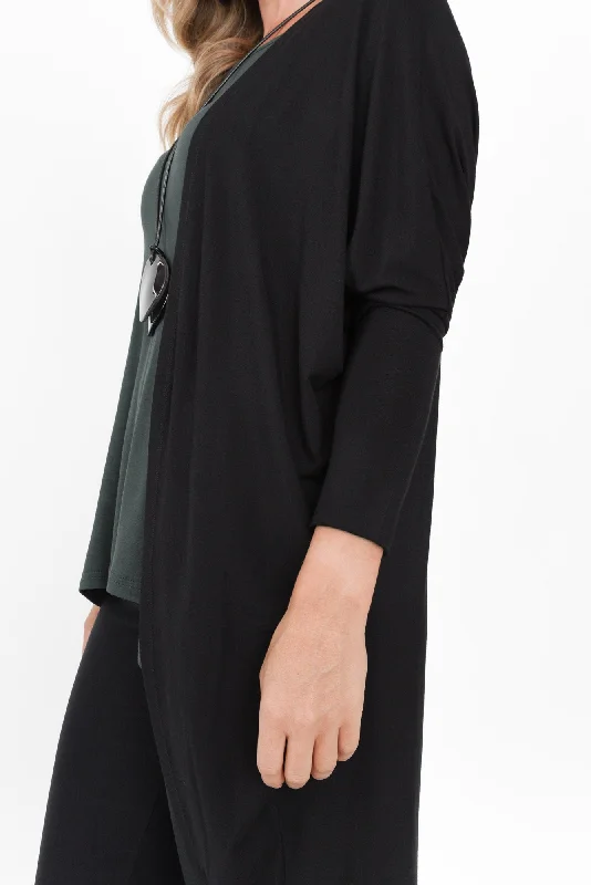 Aubrey Black Bamboo Cocoon Cardigan