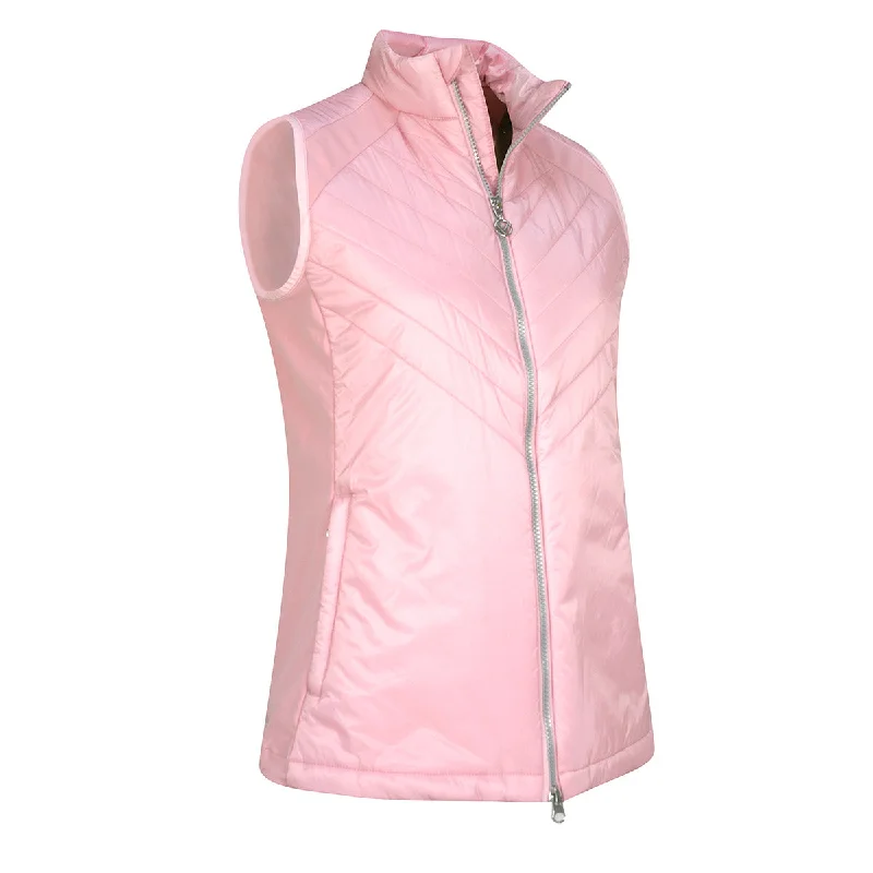 Callaway Ladies Primaloft Lightweight Quilted Gilet in Pink Nectar