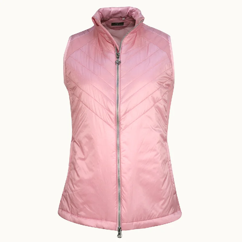 Callaway Ladies Primaloft Lightweight Quilted Gilet in Pink Nectar