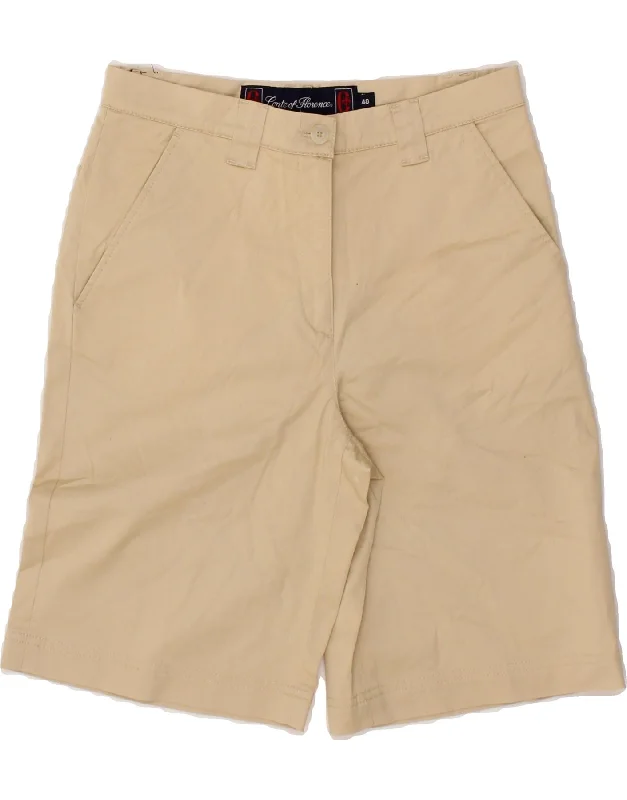 CONTE OF FLORENCE Womens Chino Shorts IT 40 Small W28  Beige Cotton