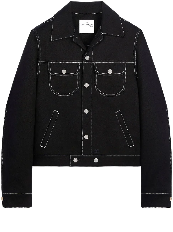 Black Denim Trucker Jacket