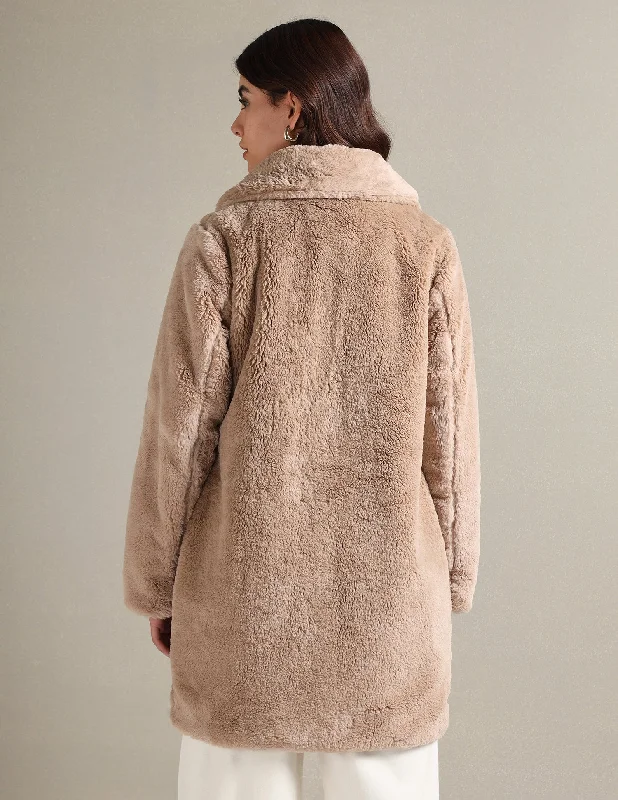 Noch Collar Faux Fur Jacket