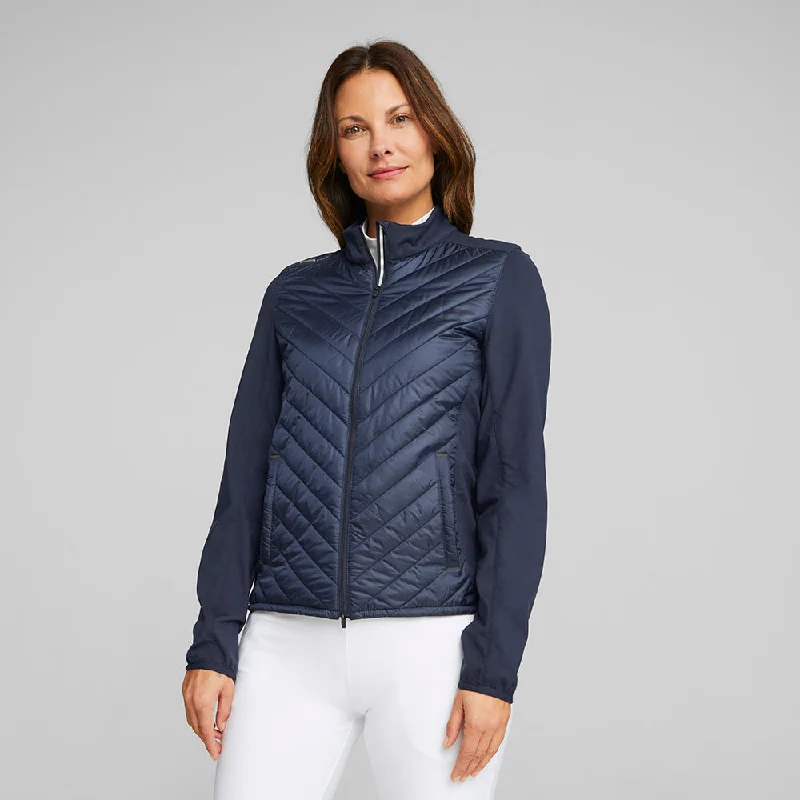 Puma Ladies Golf Hybrid Quilted Jacket with Primaloft in Navy Blazer