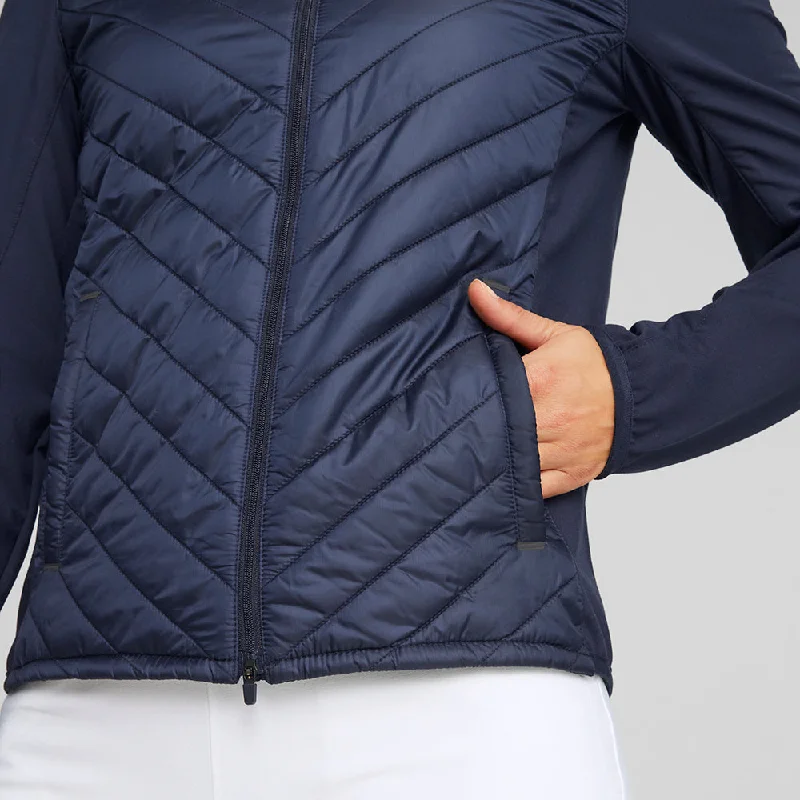 Puma Ladies Golf Hybrid Quilted Jacket with Primaloft in Navy Blazer