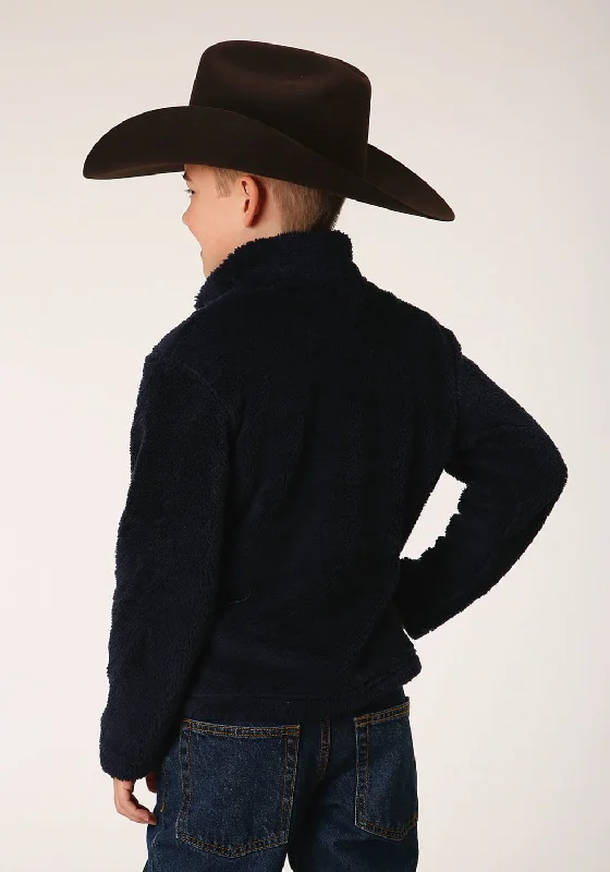 Roper Boys Blue Polyester Polar Fleece Jacket