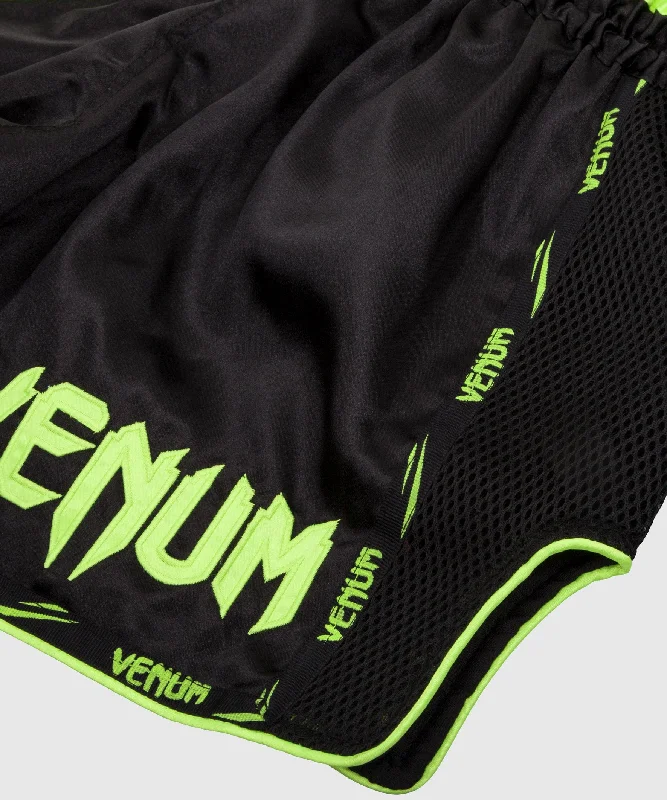 Venum Giant Muay Thai Shorts - Black/Neo Yellow