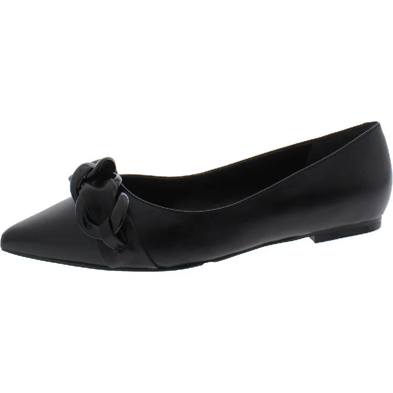 Calvin Klein Womens BEETA Pointed toe shape Synthetic upper Ballet Flats