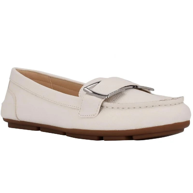 Calvin Klein Womens Faux Leather Round Toe Moccasins