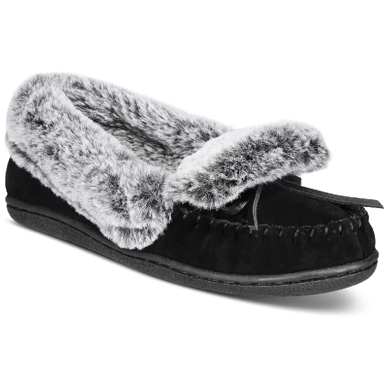 Charter Club Womens Dorenda Faux Suede Round Toe Moccasins