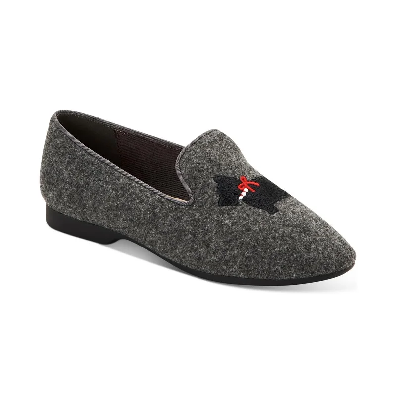 Charter Club Womens Purcie Logo Slip On Loafers