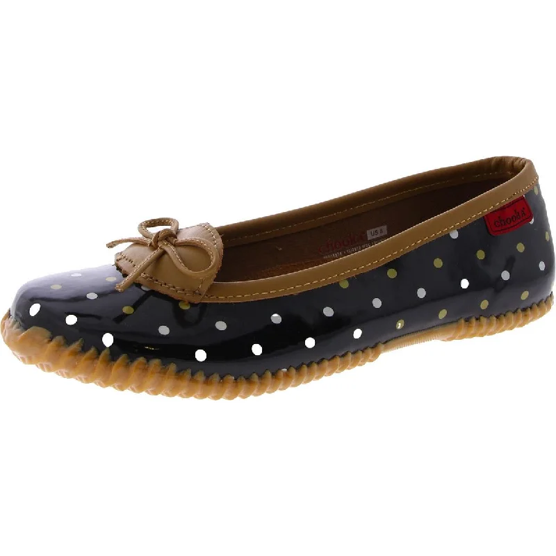 Chooka Womens Classic Dot Skimmer Leather Polka Dot Flats