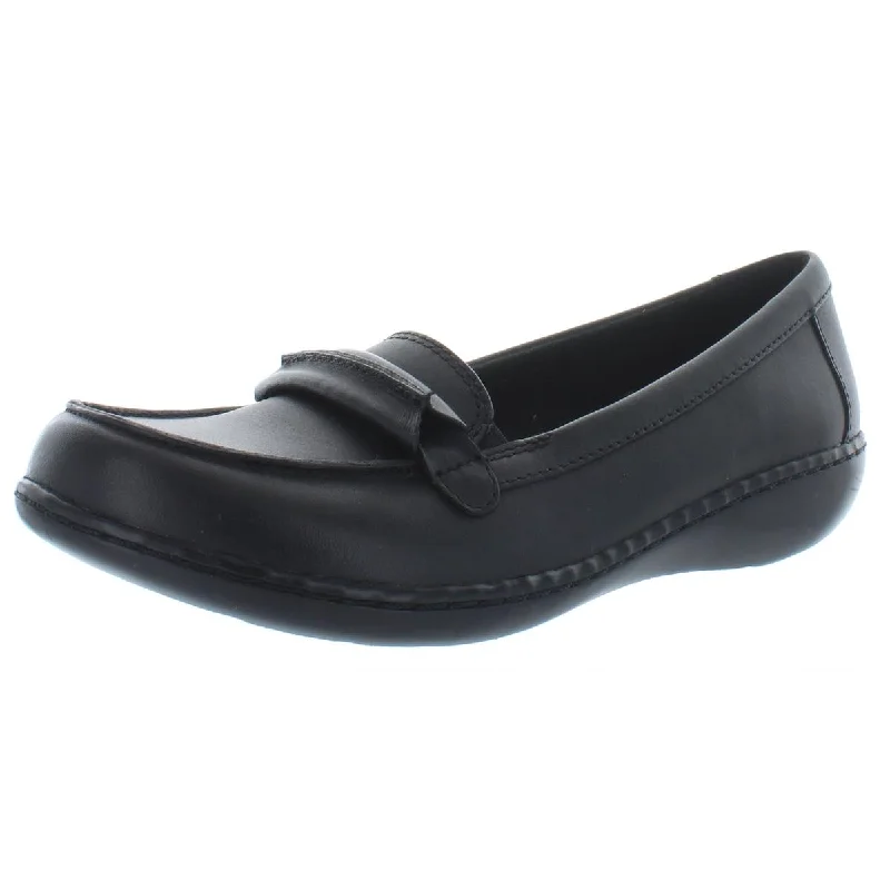 Clarks Womens Ashland Lily Leather Slip On Loafers